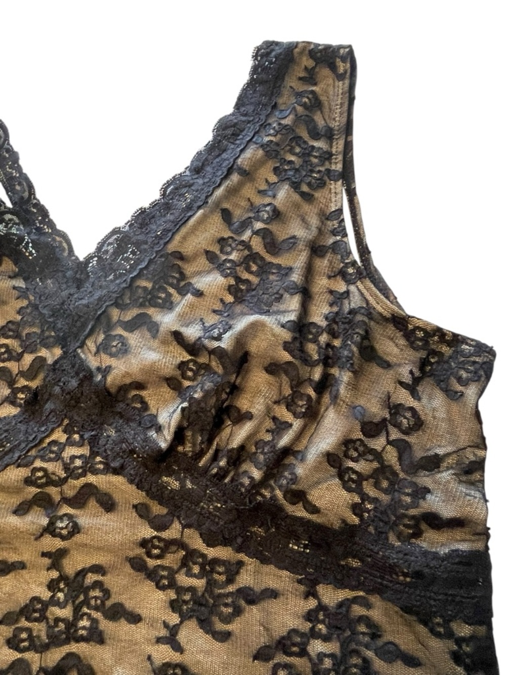 Worthington Black Lace Surplice Chemise - Picture 5 of 9